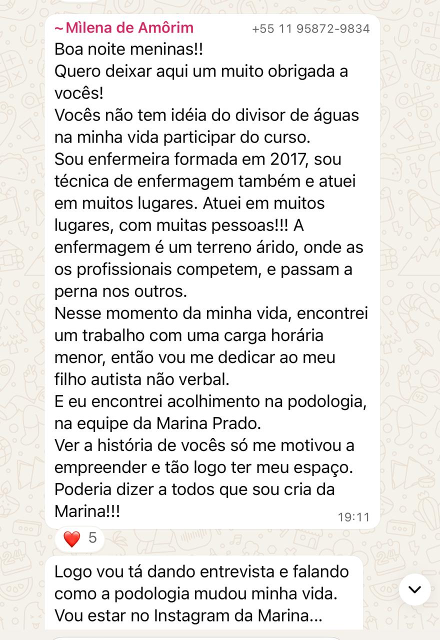 Depoimento Milena de Amorim - Divisor de águas